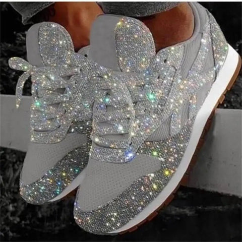 Trendy Dames Sneakers met Glitter – Chunky Platform Sneakers voor Comfort en Stijl - Dames - Schoenen