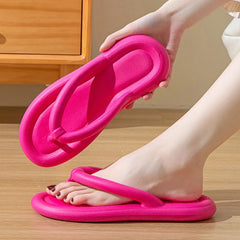 Zachte Dames Flip Flops met Antislip Zool en Dikke Platform – Ideaal voor Strand en Badkamer – met Platform - Dames - Schoenen